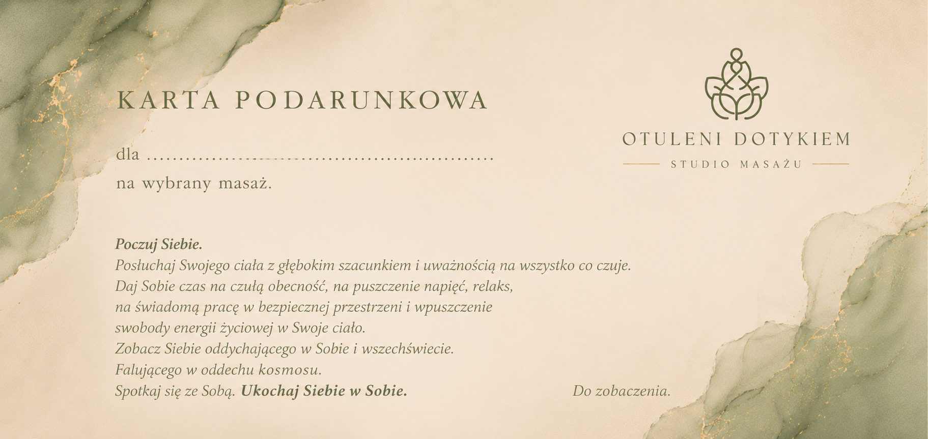 Karta podarunkowa Otuleni Dotykiem